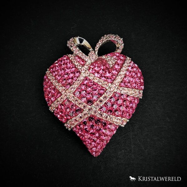 Broche roze hart