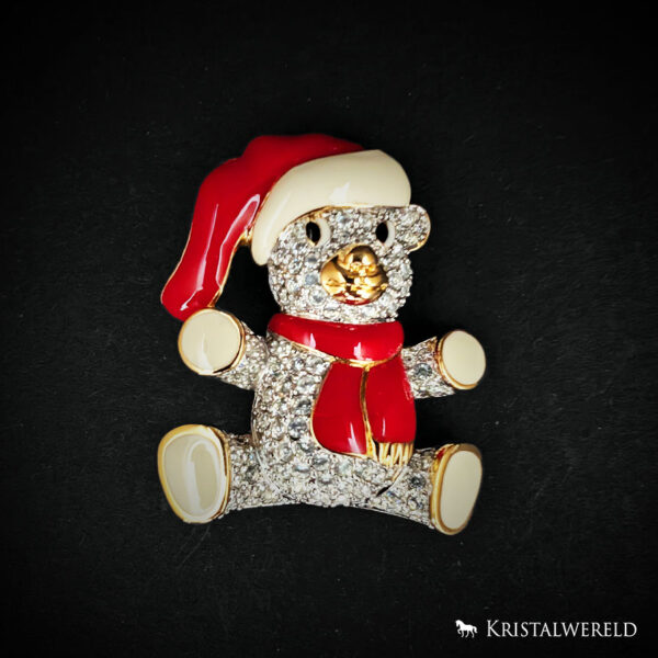 Broche beer kerst